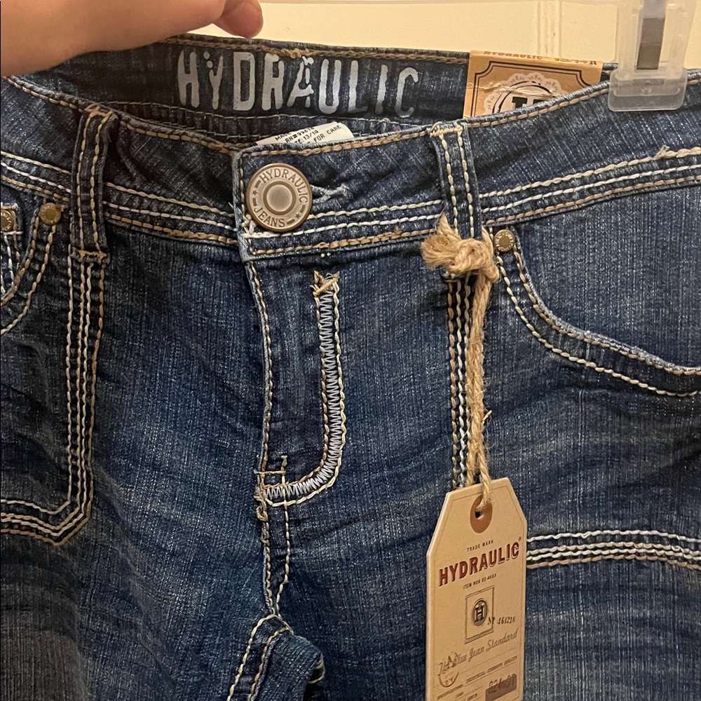 Hydraulic Dark Blue Denim Jeans. Metro Flare. Size 13/14